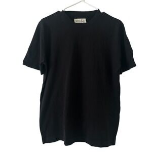 Collars & Co. Men Lucca Luxury Touch Cotton and Silk T-Shirt Black M Medium New